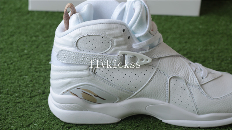 Authentic Air Jordan 8 Retro OVO White